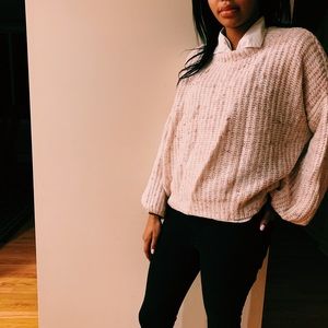 Cotton Candy Skies, Light Pink Knitted Sweater